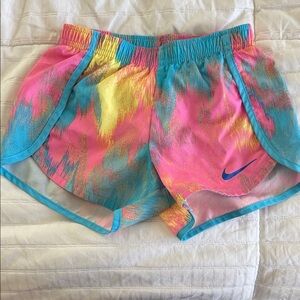Nike Women's Vibrant Athletic Shorts - Pink, Yellow, Blue